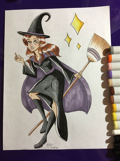 Wickedly detailed witch sketches to bring your Halloween decorations to life